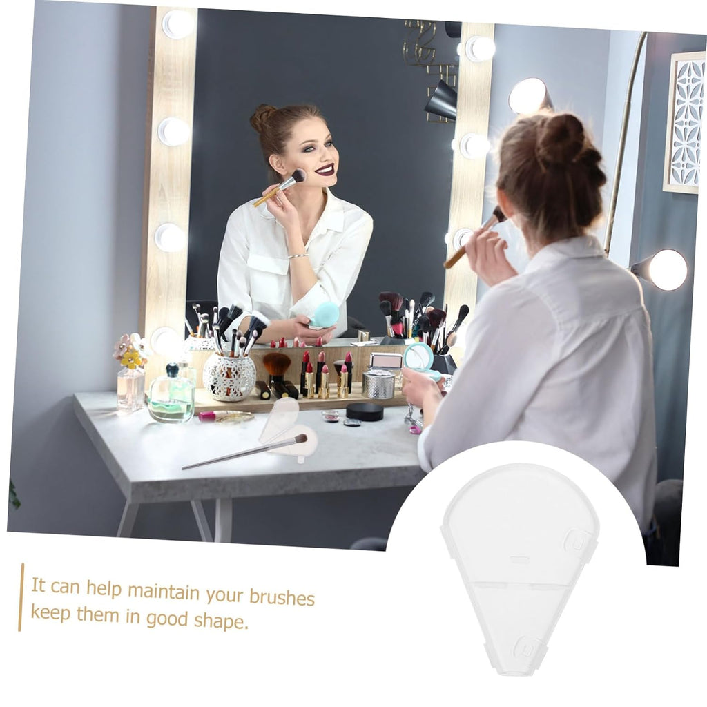10Pcs Makeup Brush Covers Bristle Protector for Fan Highlighter Brush Travel-Friendly Makeup Supplies and Convenient Storage