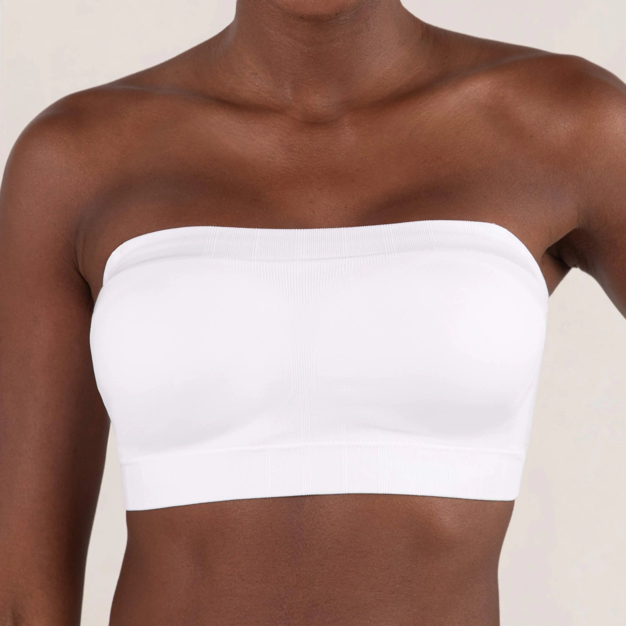 Shapermint Truekind Convertible Strapless Bandeau Bra with Wireless Comfort, Anti-Slip Grip & Removable Straps Fit Outfits Fabric Soft