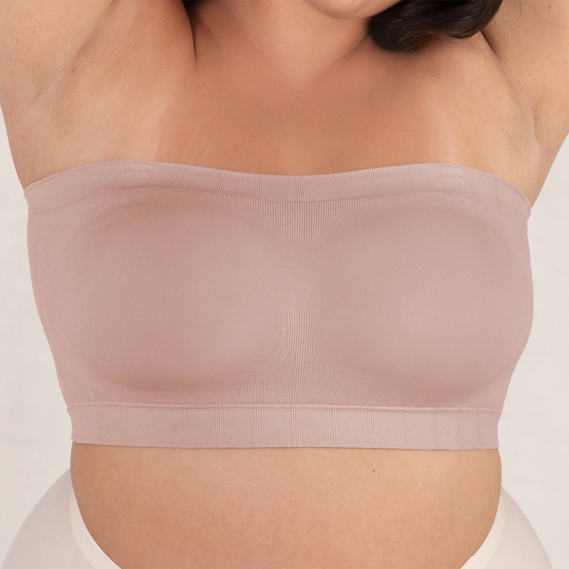 Shapermint Truekind Convertible Strapless Bandeau Bra with Wireless Comfort, Anti-Slip Grip & Removable Straps Fit Outfits Fabric Soft